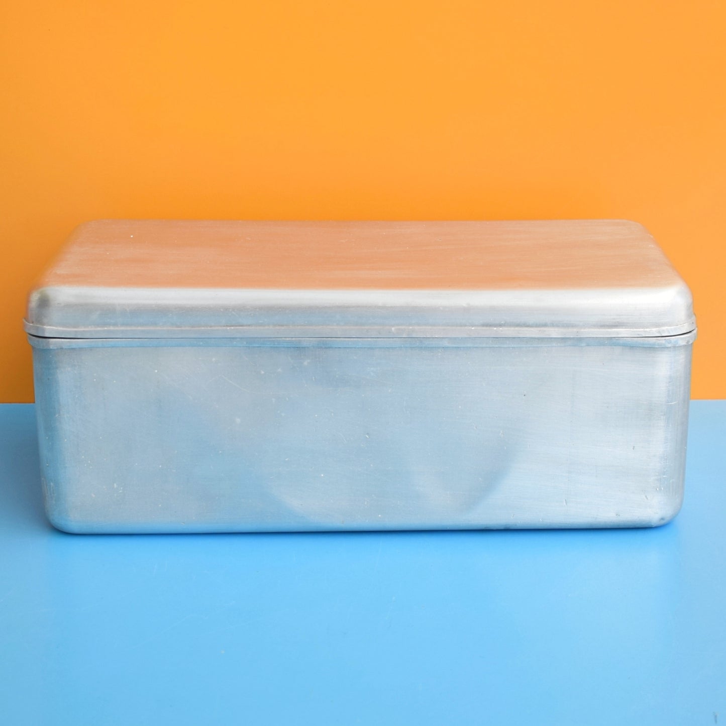 Vintage 1960s Aluminium Hinged Lidded Box - Storage by Vintage