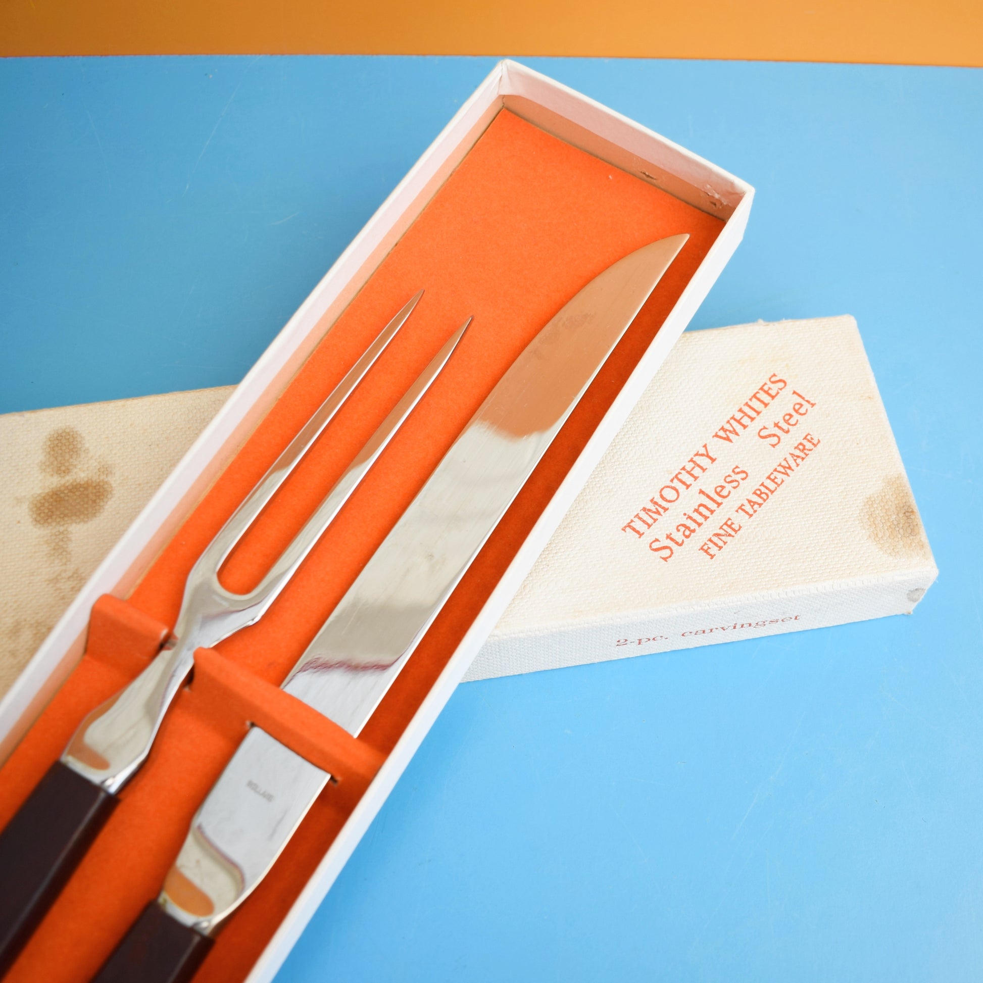 Vintage 1960s Stylish Carving Set- Boxed - Dutch by Vintage