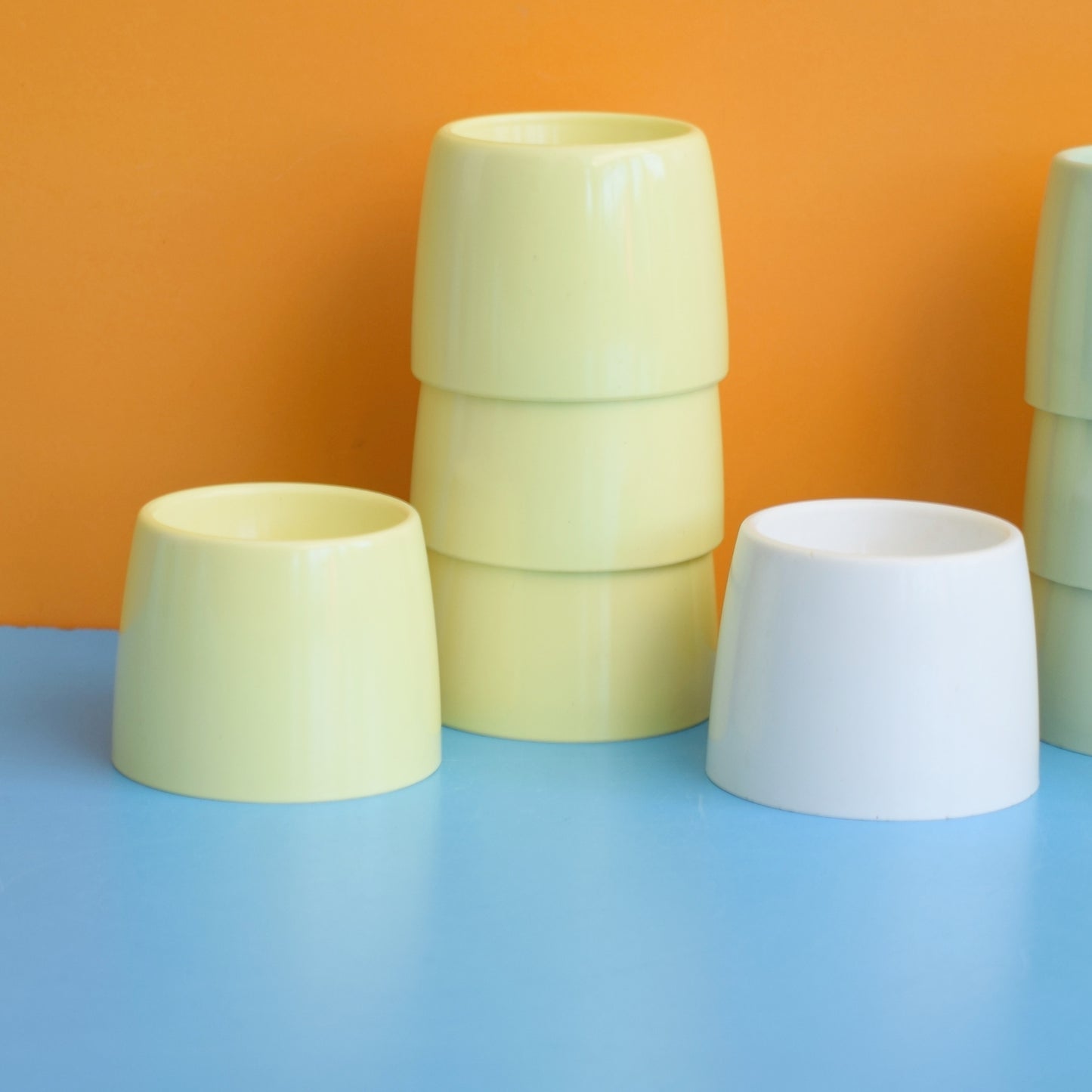 Vintage 1960s Melamine Plastic - Pastel Shades by Vintage