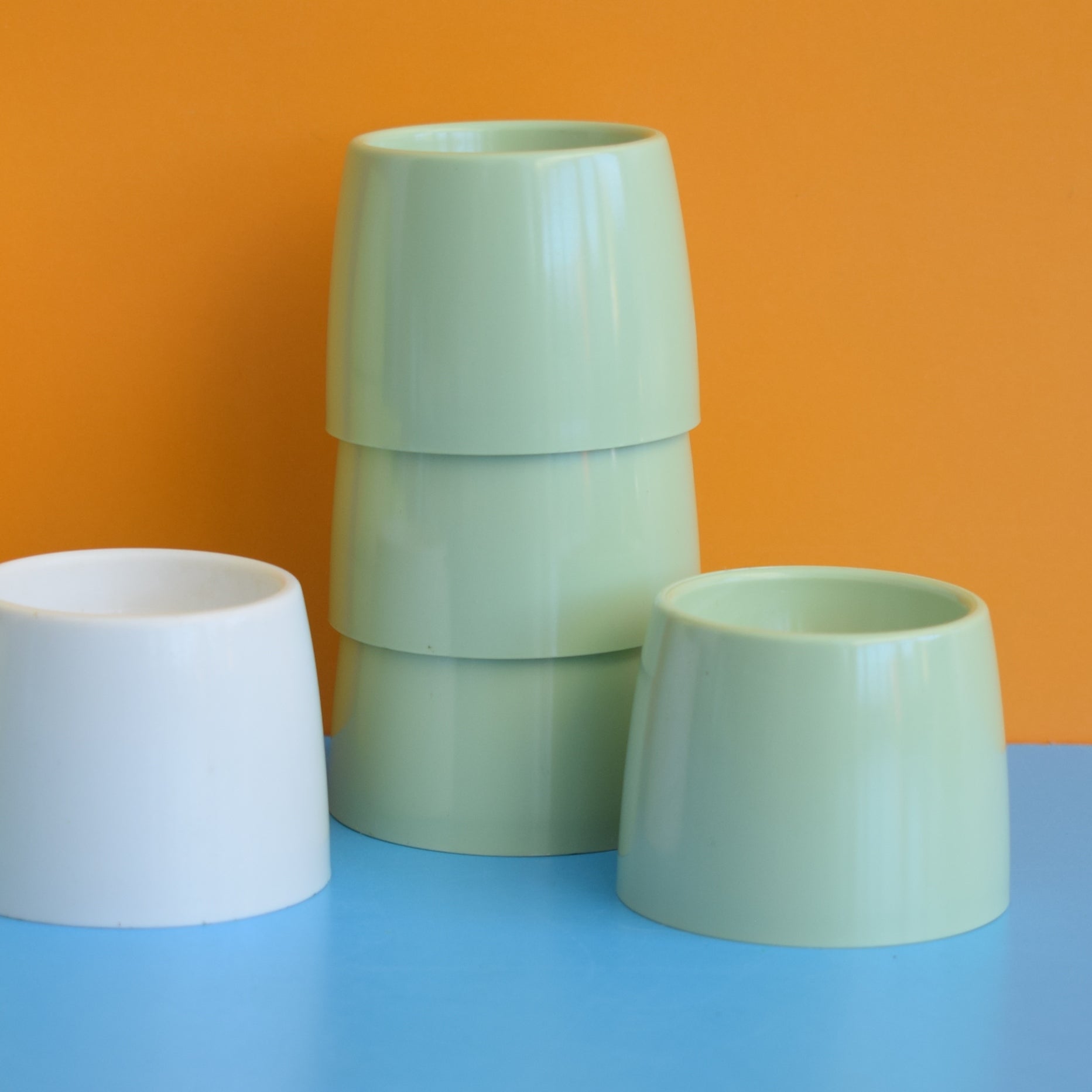 Vintage 1960s Melamine Plastic - Pastel Shades by Vintage