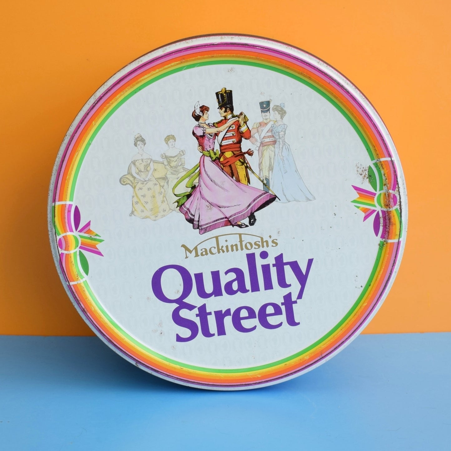 Vintage 1980s Quality Street Chocolate Sweet Tin - Large