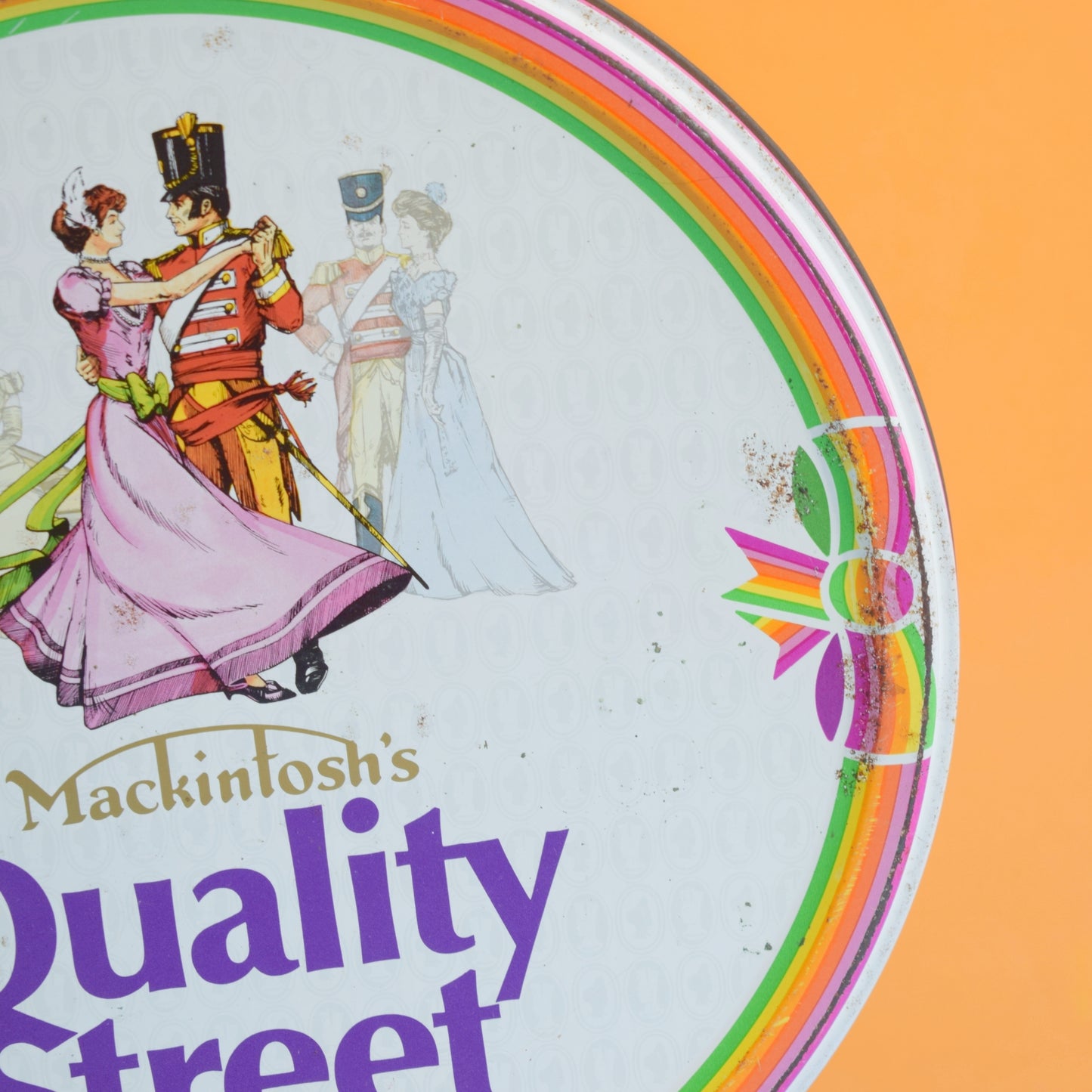 Vintage 1980s Quality Street Chocolate Sweet Tin - Large