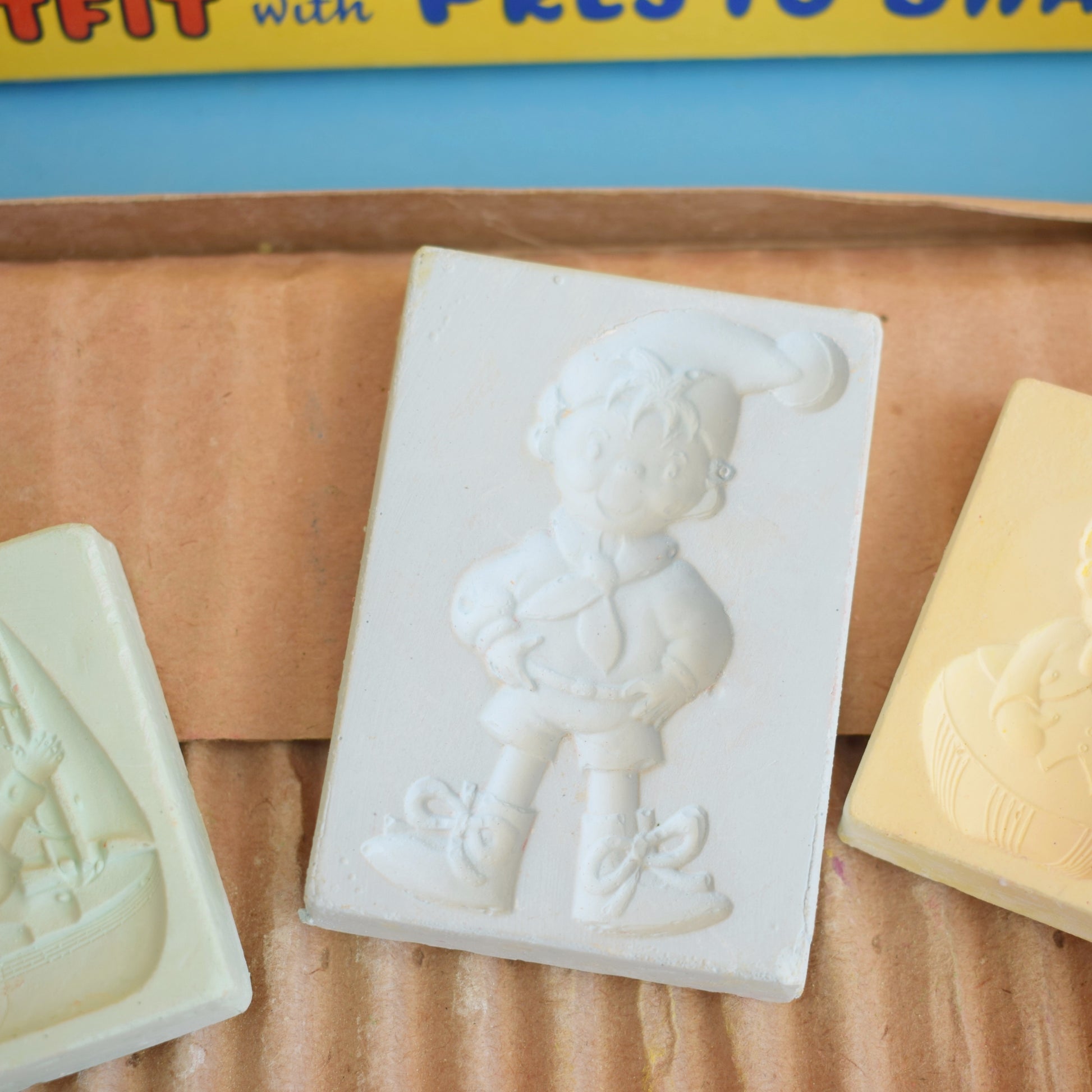 Vintage 1960s Small Plaster Moulds - Fantastic Display - Noddy by Pineapple Retro