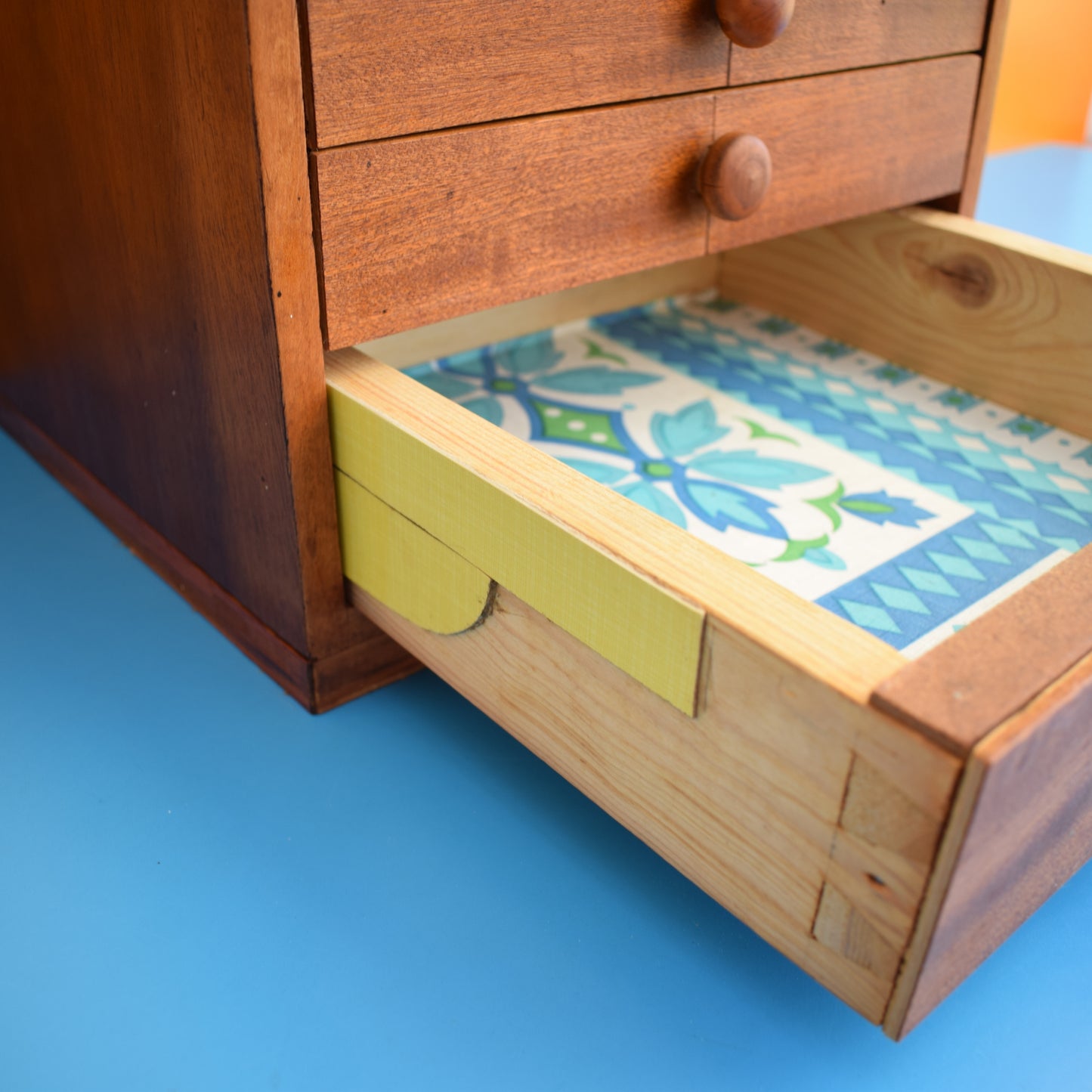 Vintage 1960s Handmade Small Drawers - Formica