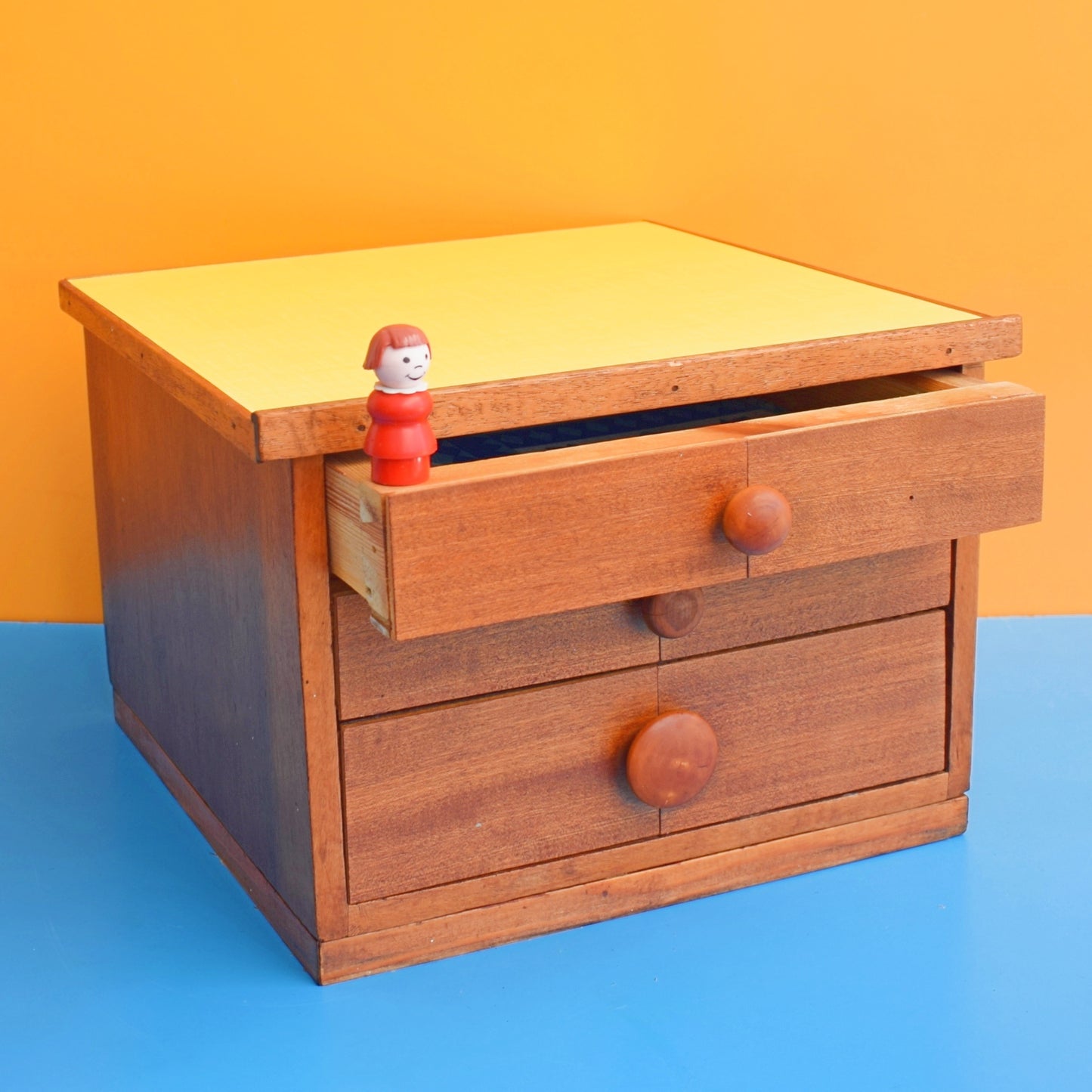 Vintage 1960s Handmade Small Drawers - Formica