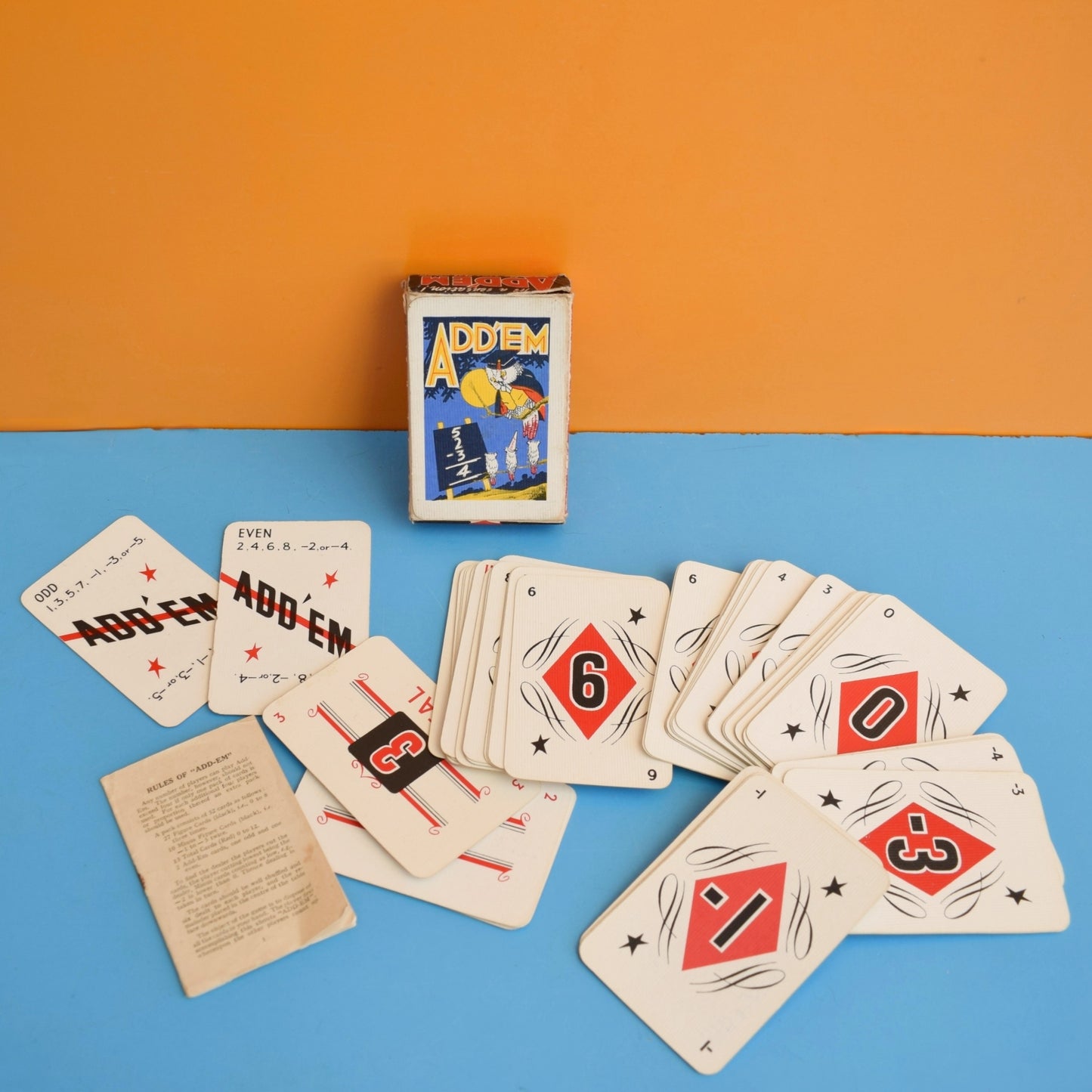 Vintage 1950s Card Game - Add'em