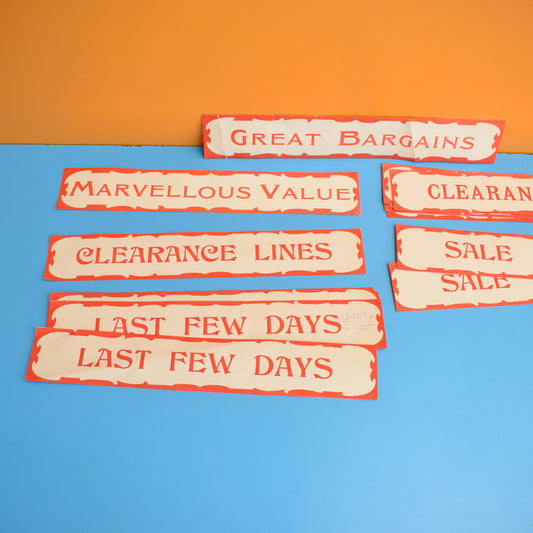 Vintage 1940s Retail Promotion Counter Signs - Paper by Pineapple Retro