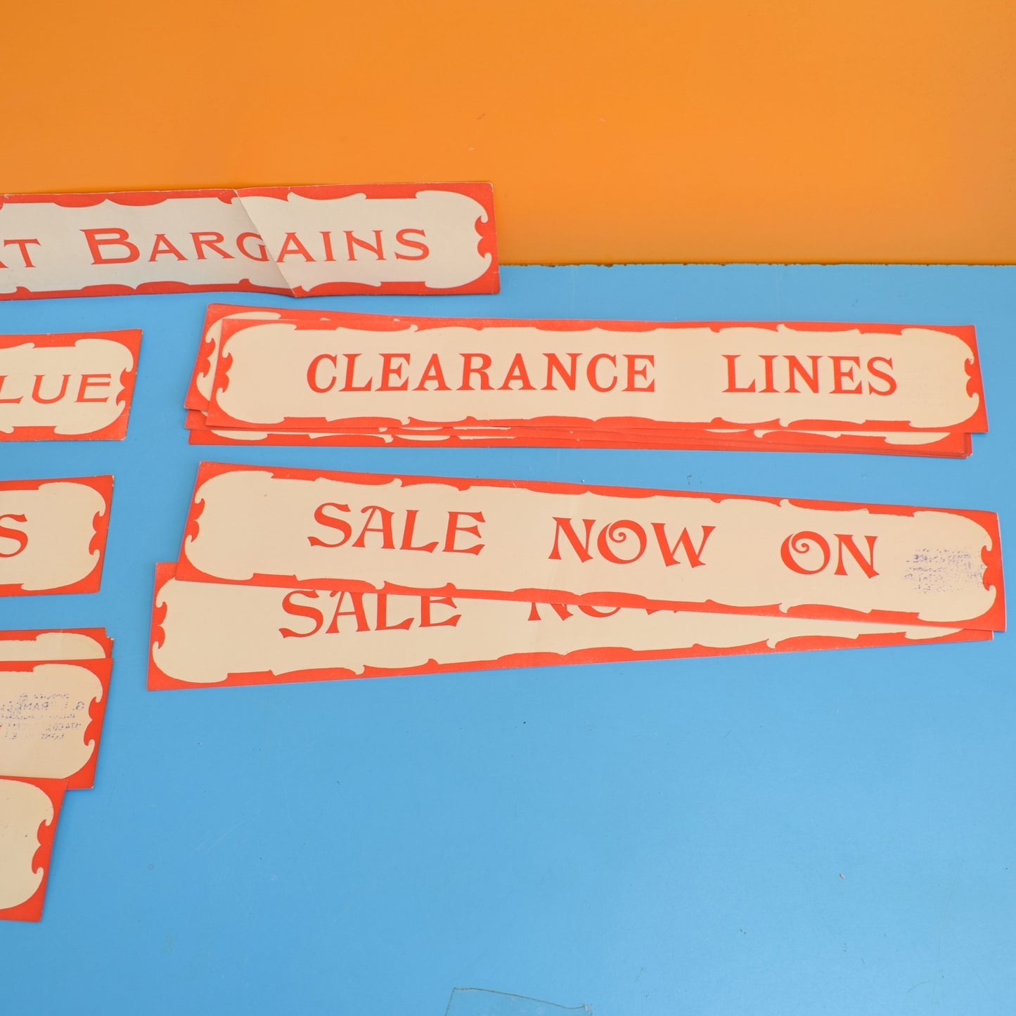 Vintage 1940s Retail Promotion Counter Signs - Paper