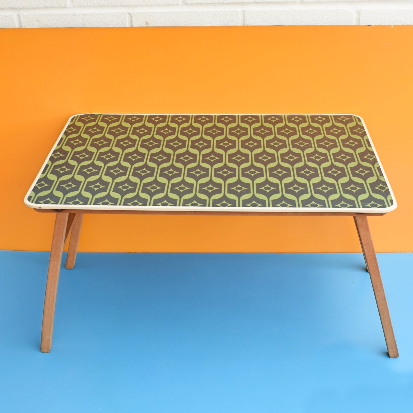 Vintage 1960s Folding Low Table - Hornsea Pattern