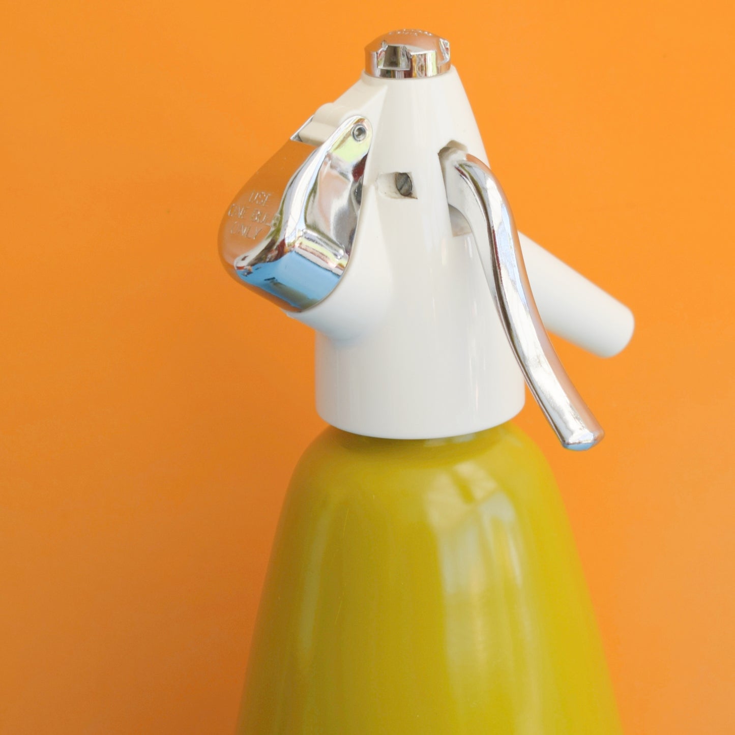 Vintage 1960s Soda Syphon & Key - Lovely Green