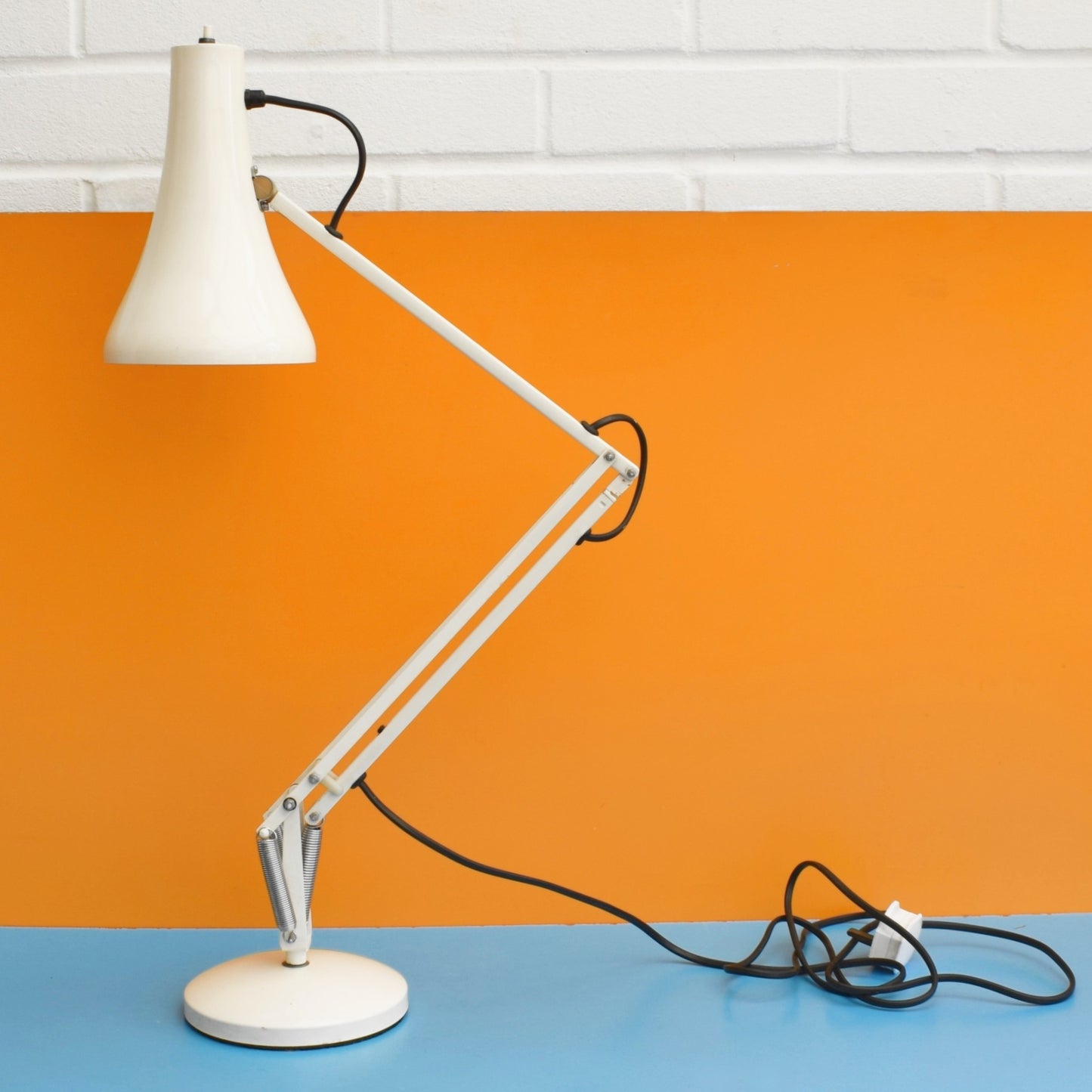 Vintage 1970s Angle Poise Desk Lamp - Herbert Terry - White