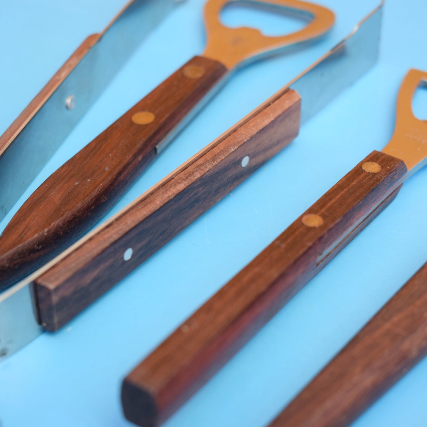 Vintage 1960s Stylish Rosewood Serving Pieces - Bar