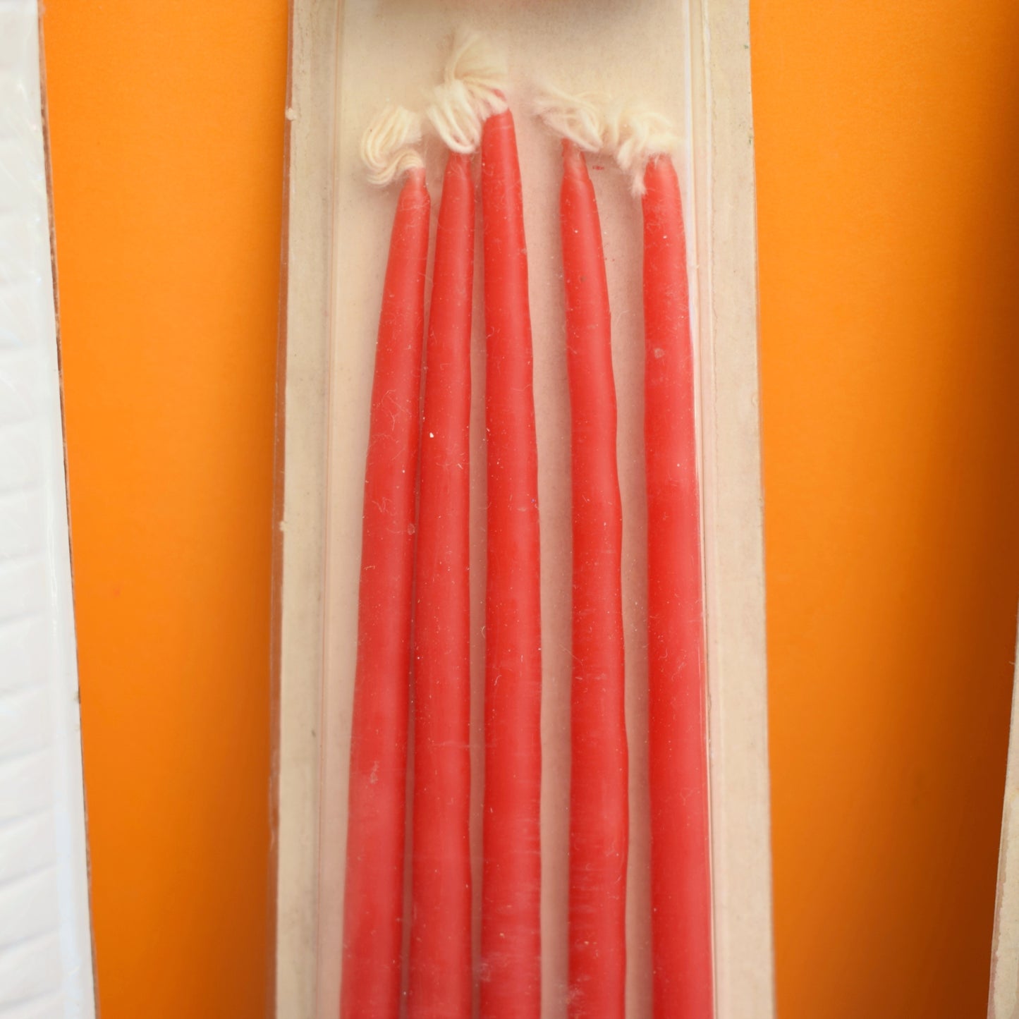 Vintage 1970s Thin Flower Candles / Holder