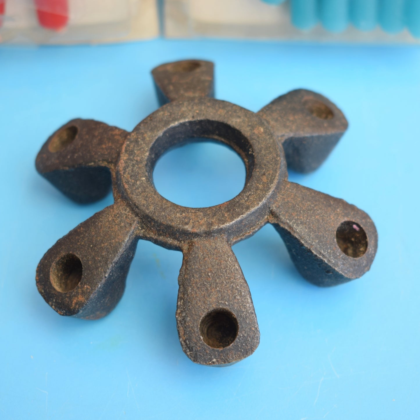 Vintage 1970s Thin Flower Candles / Holder