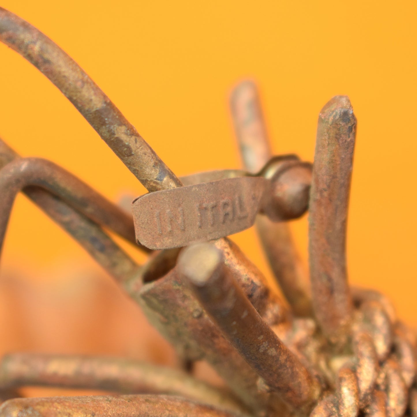 Vintage 1950s Gilded Metal Flower Light Fittings - Italian