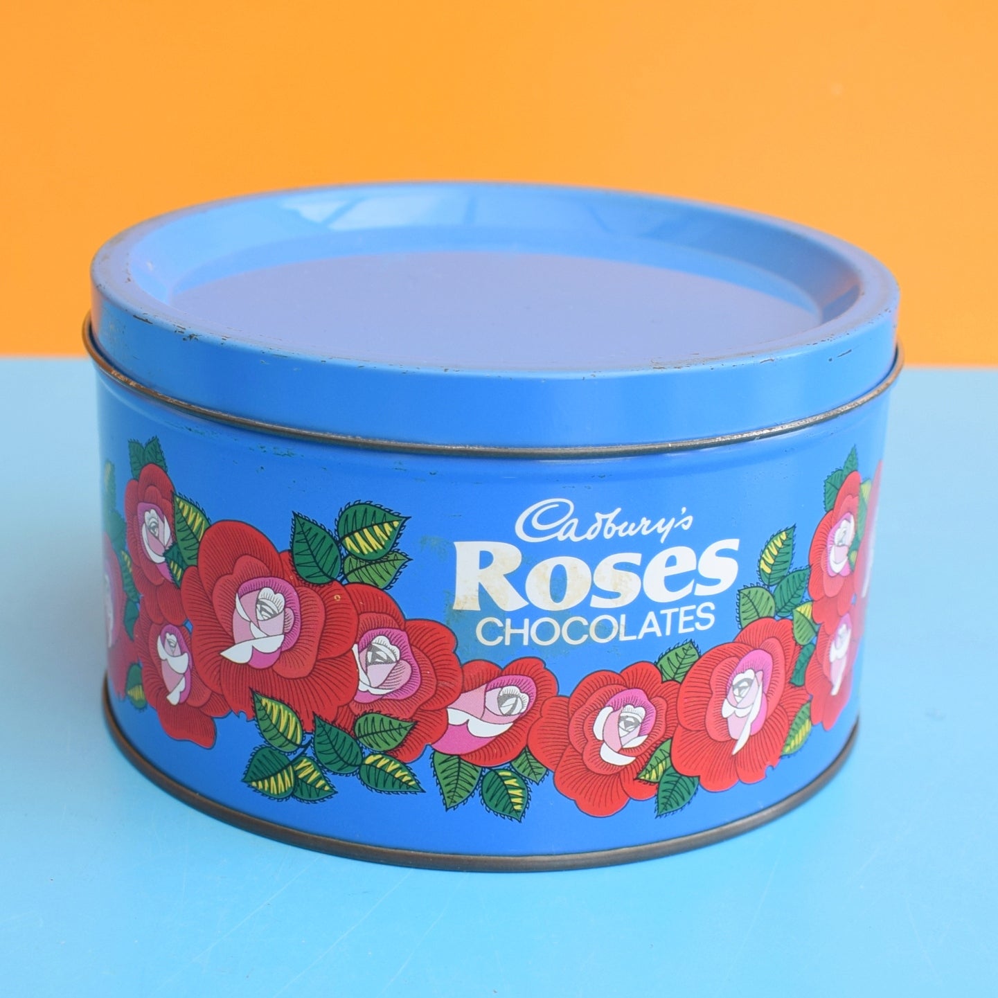 Vintage 1980s Roses Chocolate Sweet Tin - Small by Pineapple Retro