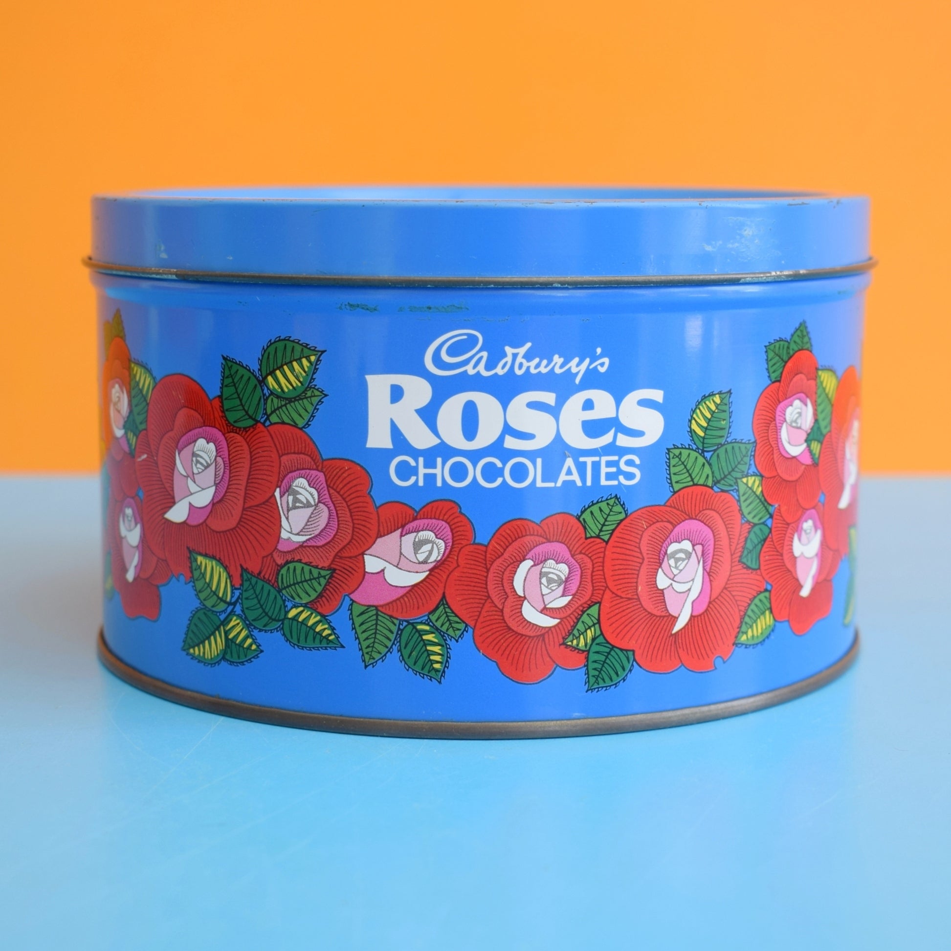 Vintage 1980s Roses Chocolate Sweet Tin - Small by Pineapple Retro