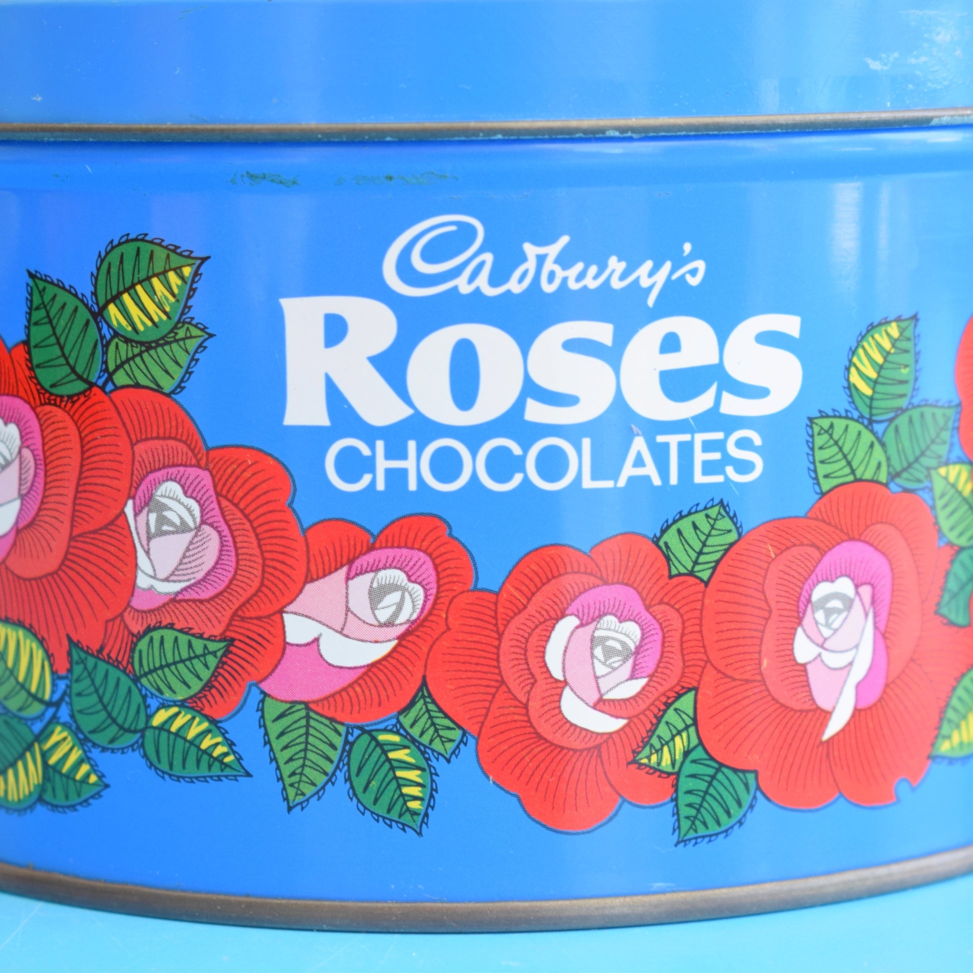 Vintage 1980s Roses Chocolate Sweet Tin - Small by Pineapple Retro