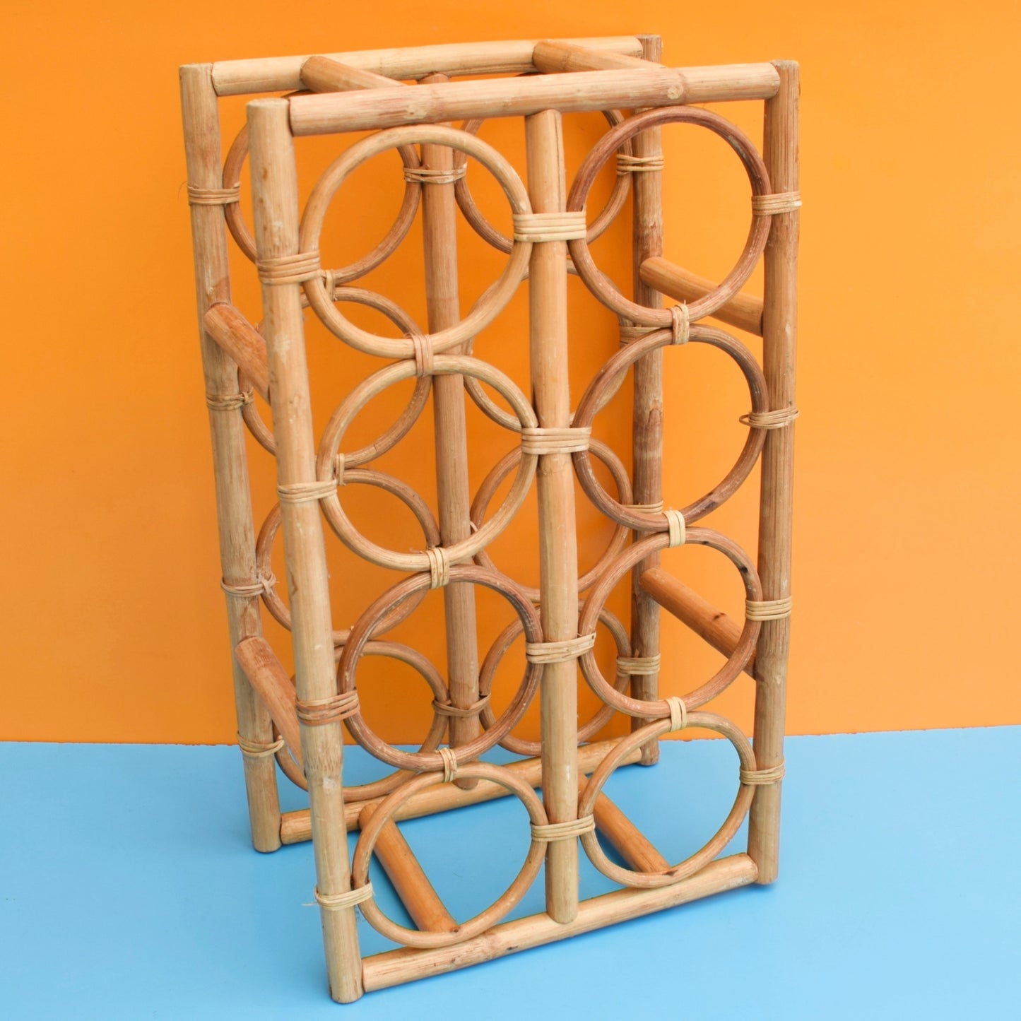 Vintage 1970s Wine / Bottle Rack / Alternative Christmas Tree - Bamboo