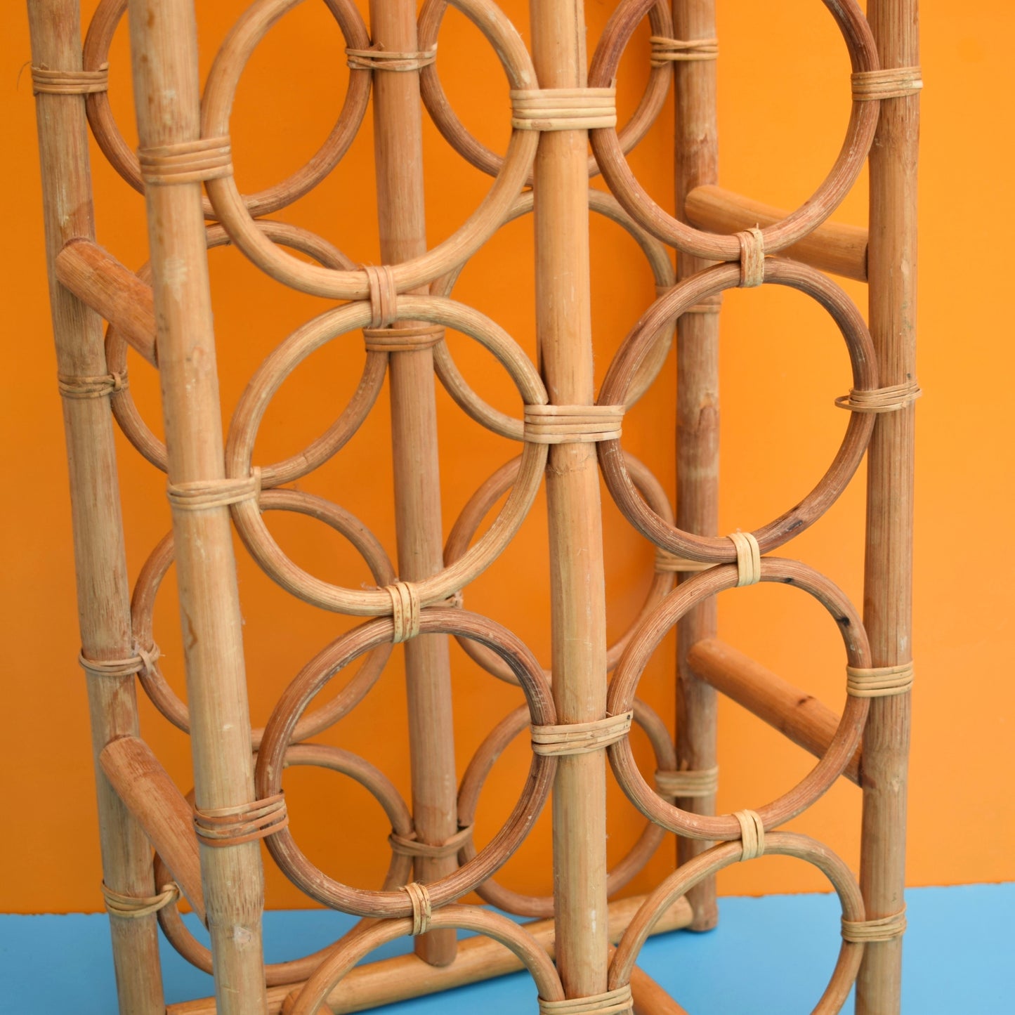 Vintage 1970s Wine / Bottle Rack / Alternative Christmas Tree - Bamboo