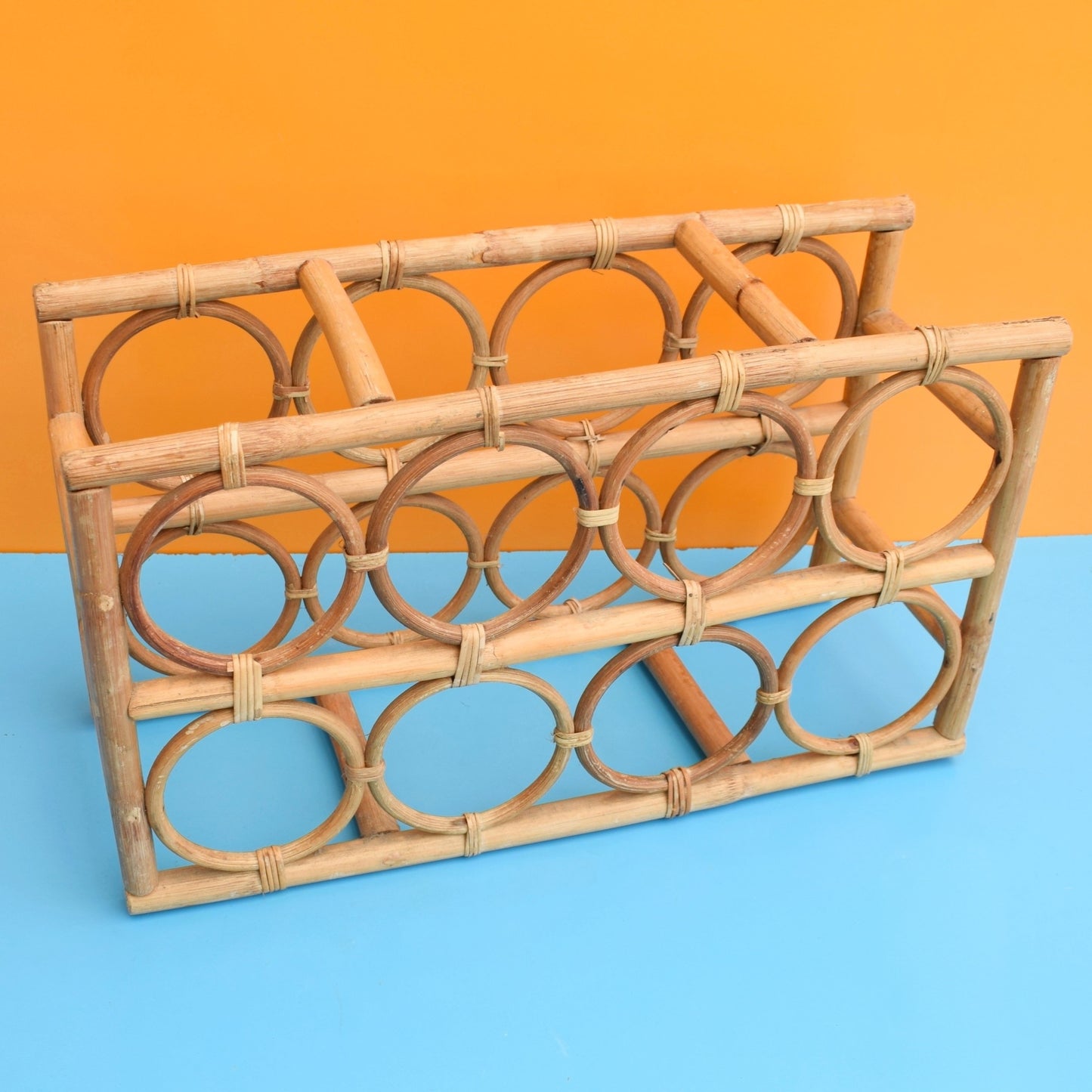 Vintage 1970s Wine / Bottle Rack / Alternative Christmas Tree - Bamboo