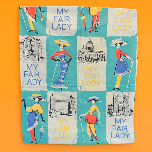 Vintage 1950s Cushion Cover - My Fair Lady
