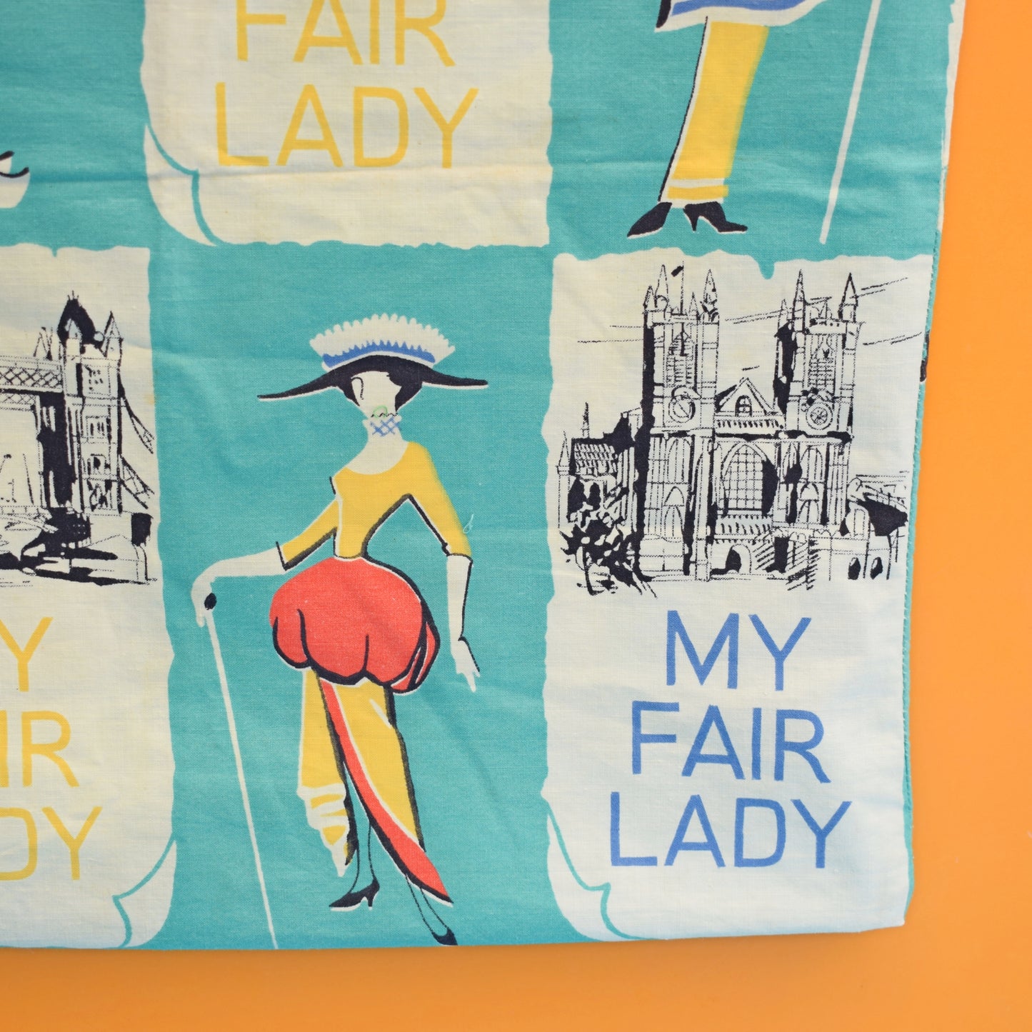 Vintage 1950s Cushion Cover - My Fair Lady