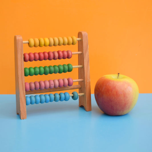 Vintage 1960s Mini Wooden Abacus by Vintage