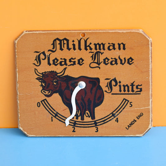 Vintage 1960s Milk Delivery Notice by Pineapple Retro