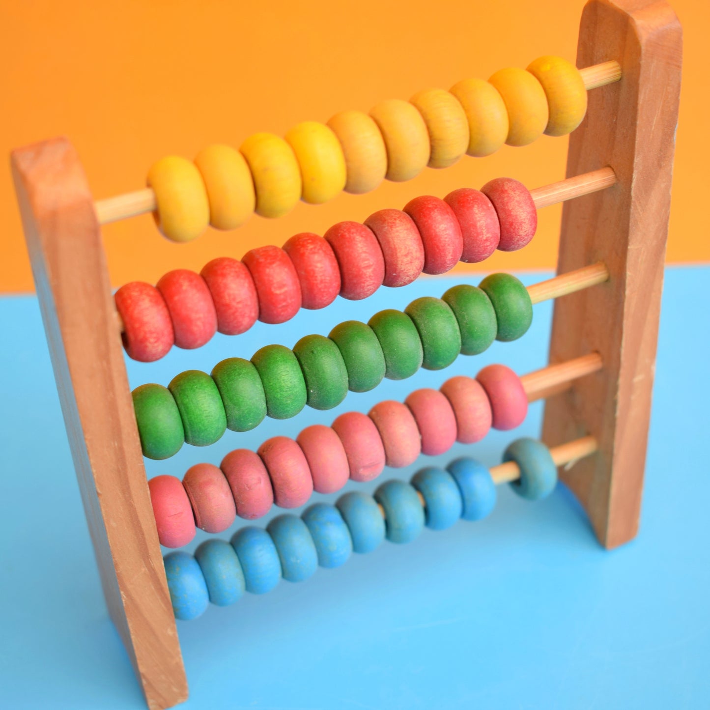 Vintage 1960s Mini Wooden Abacus by Vintage
