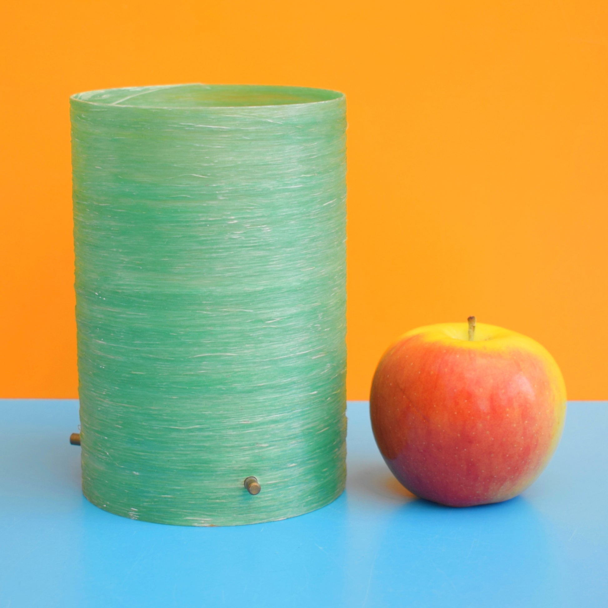 Vintage 1960s Shattaline Fibreglass Lamp Shade - Turquoise by Vintage
