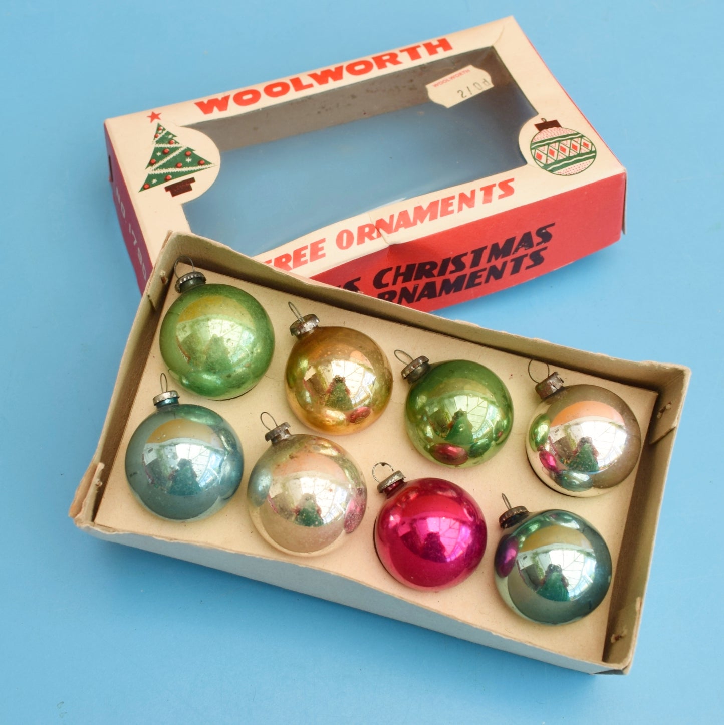 Vintage 1950s Glass Christmas Baubles- Mini / Small - Various Boxed