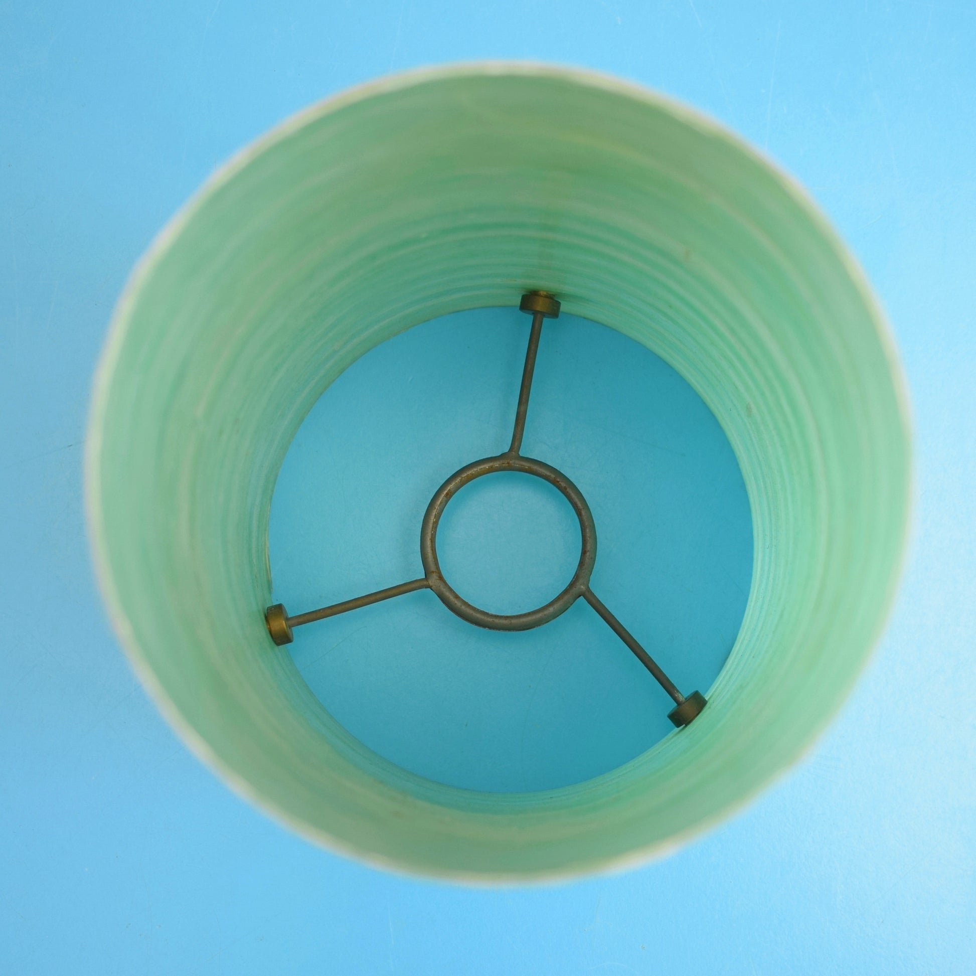 Vintage 1960s Shattaline Fibreglass Lamp Shade - Turquoise by Vintage