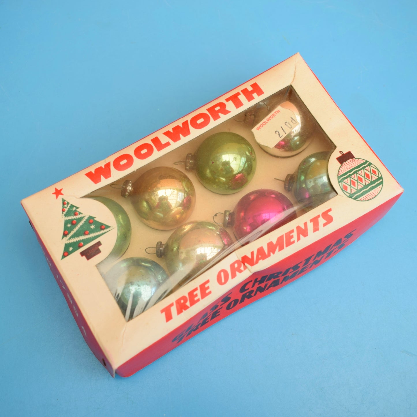Vintage 1950s Glass Christmas Baubles- Mini / Small - Various Boxed