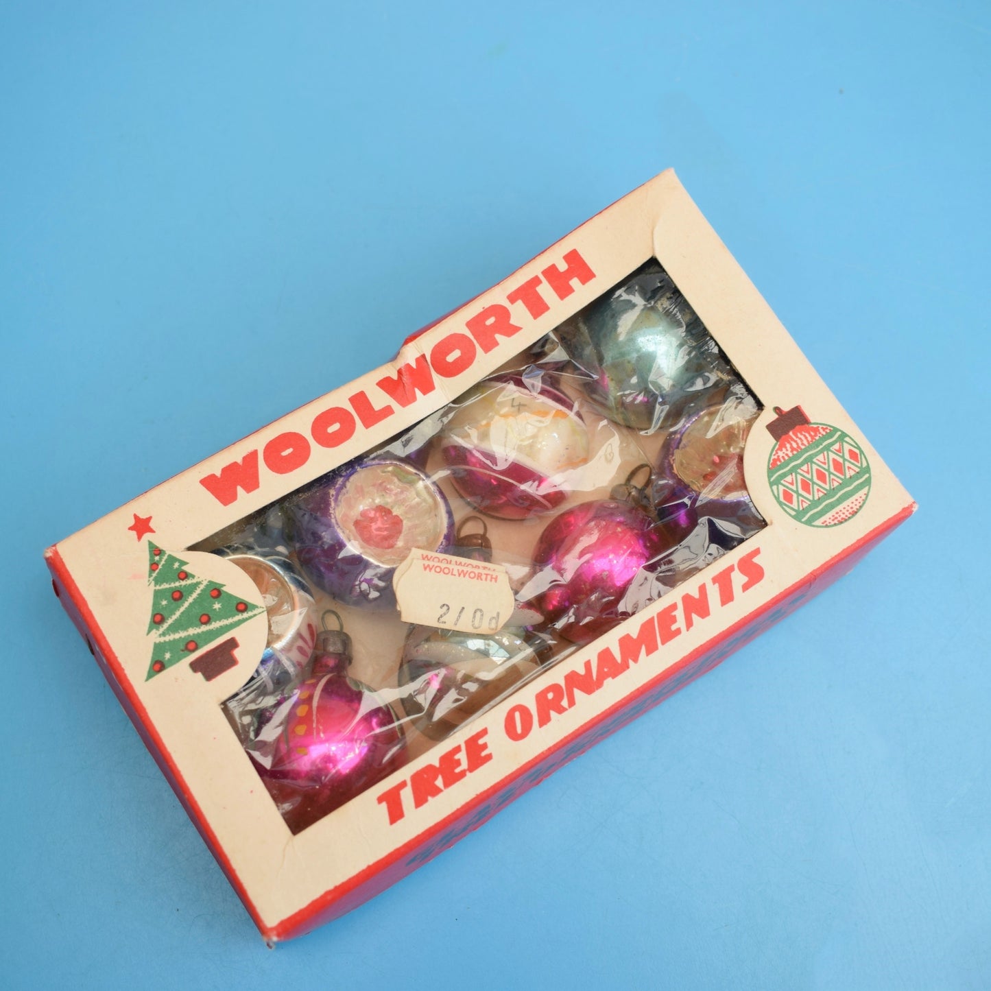 Vintage 1950s Glass Christmas Baubles- Mini / Small - Various Boxed