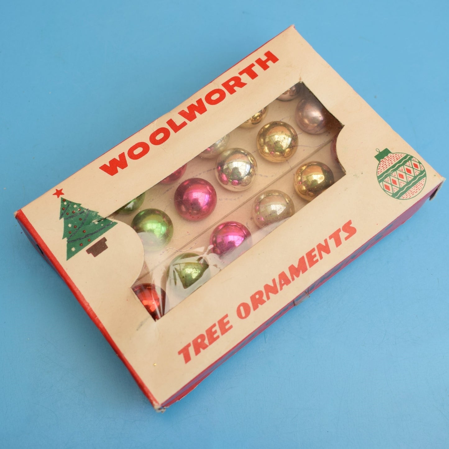 Vintage 1950s Glass Christmas Baubles- Mini / Small - Various Boxed