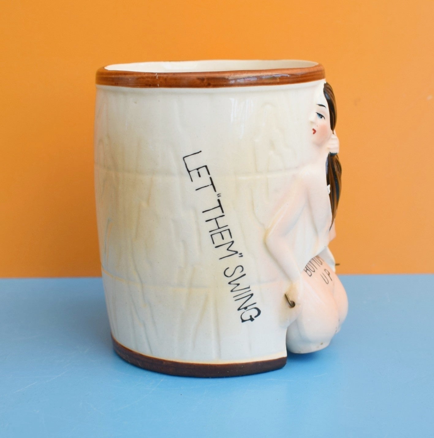 Vintage 1970s Mugs - Bums & Boobs - Cheeky by Pineapple Retro