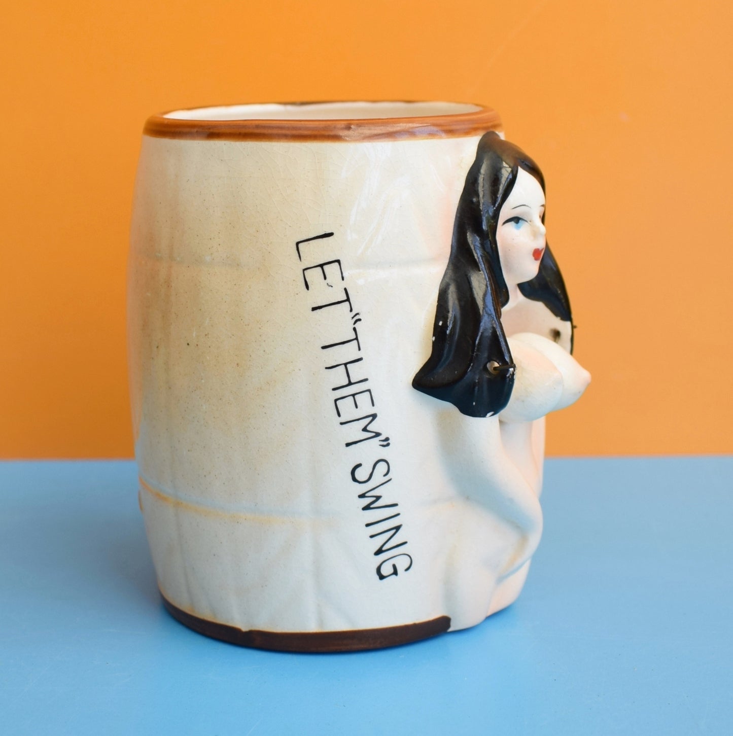 Vintage 1970s Mugs - Bums & Boobs - Cheeky by Pineapple Retro