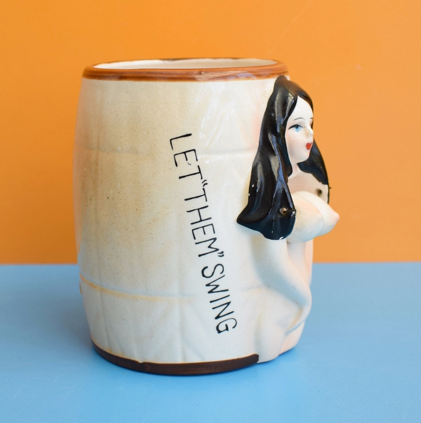 Vintage 1970s Mugs - Bums & Boobs - Cheeky by Pineapple Retro