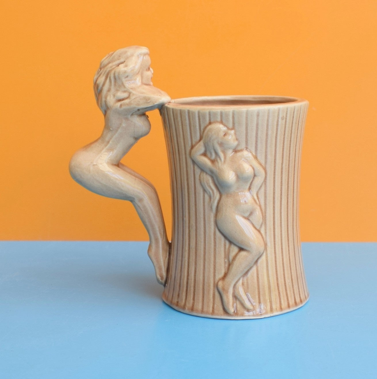 Vintage 1970s Mugs - Bums & Boobs - Cheeky by Pineapple Retro