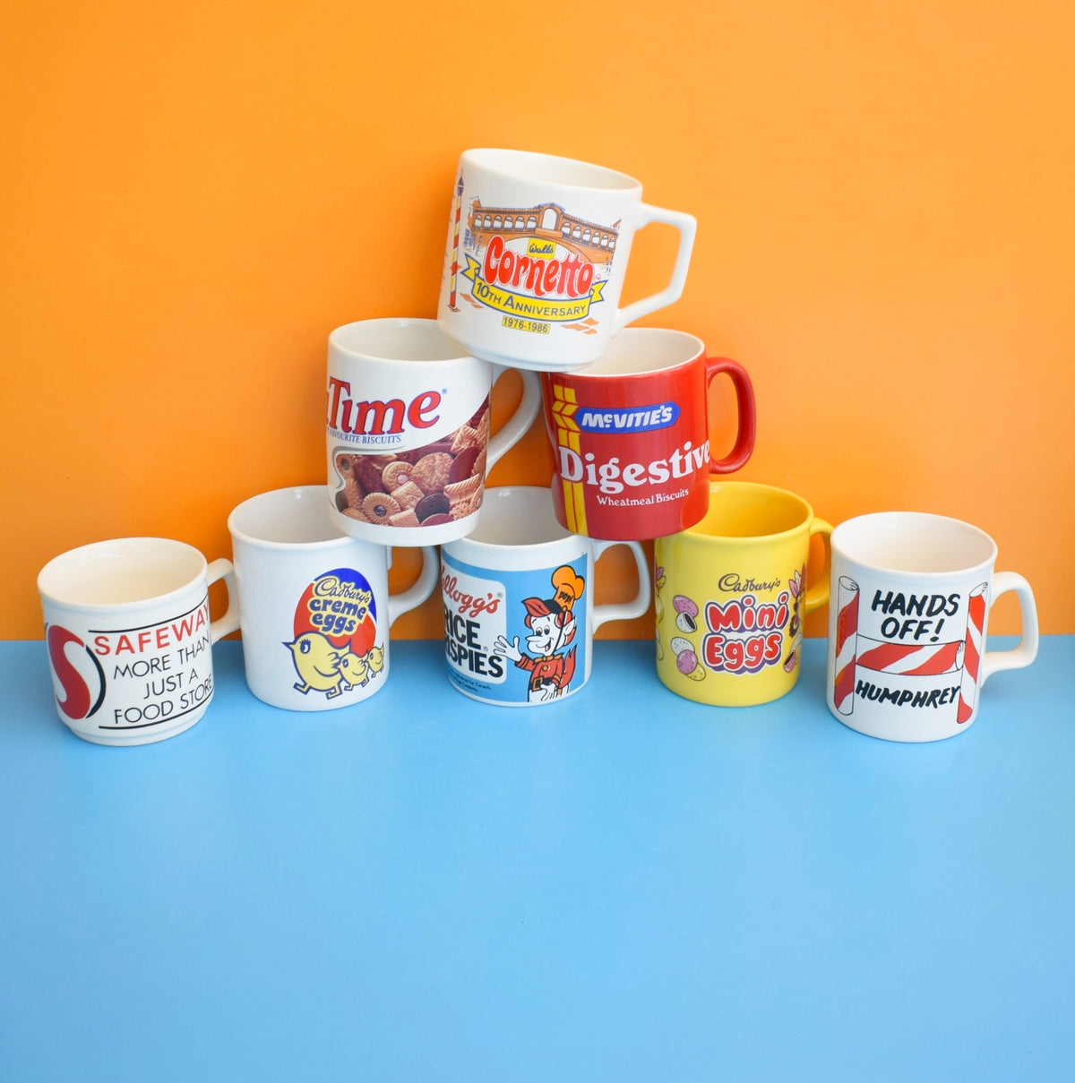 Vintage 1980s Mugs - Advertising / Kitsch / Kids - Mixed by Pineapple Retro