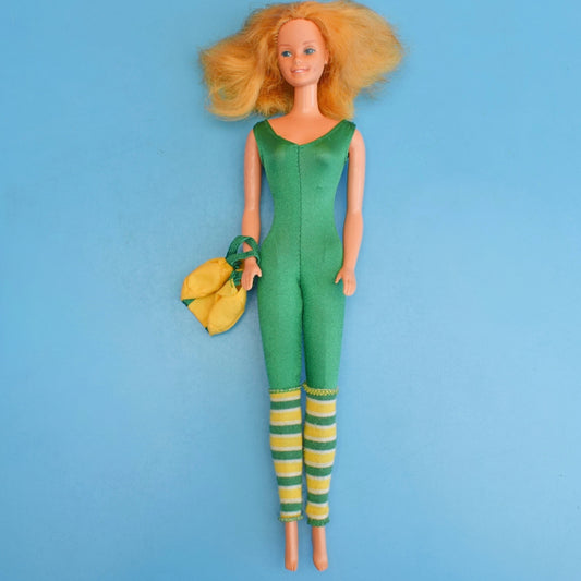 Vintage 1980s Barbie Doll - Great Shape - Green & Yellow