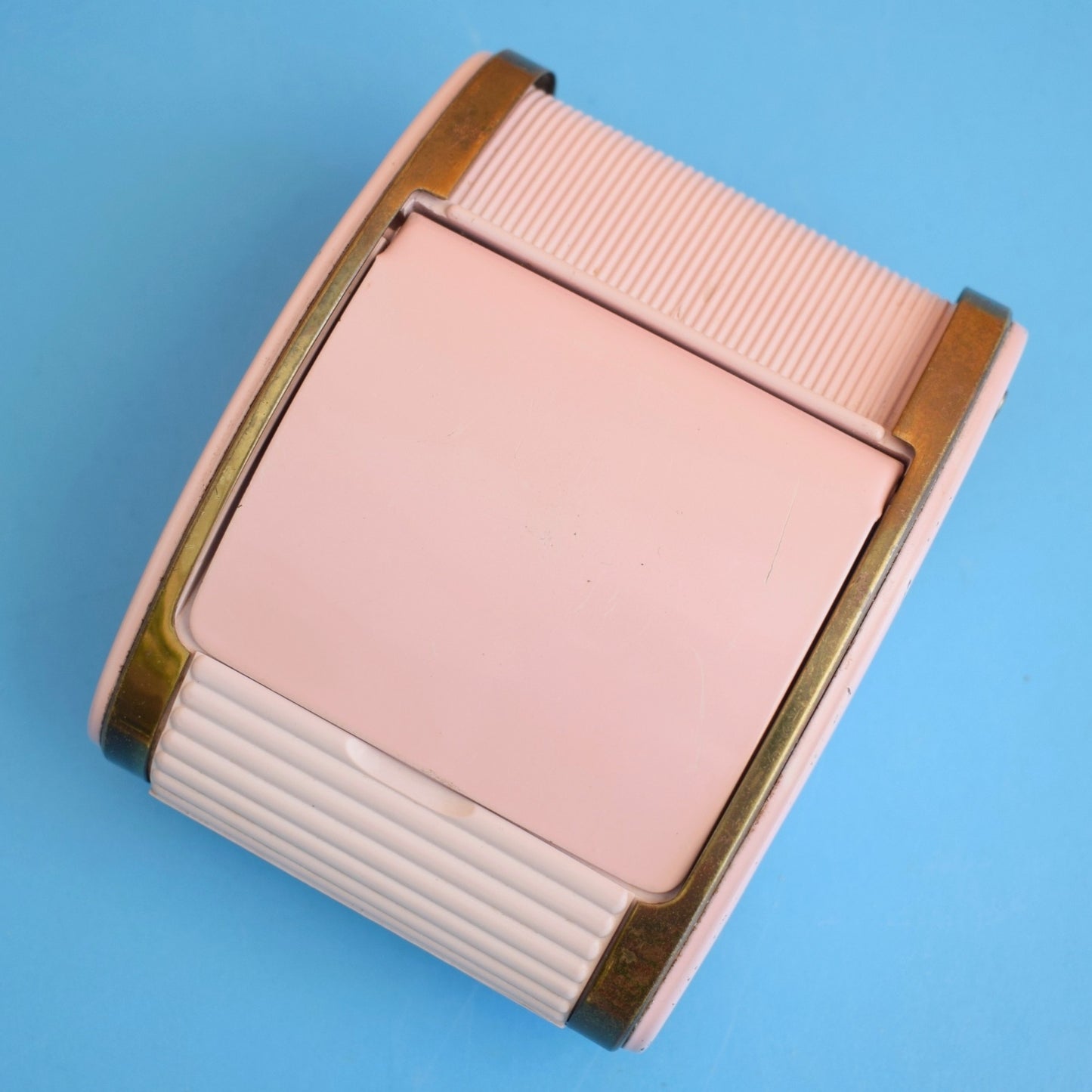 Vintage 1950s Westclox Alarm Clock - Tambour Front - Pink by Vintage