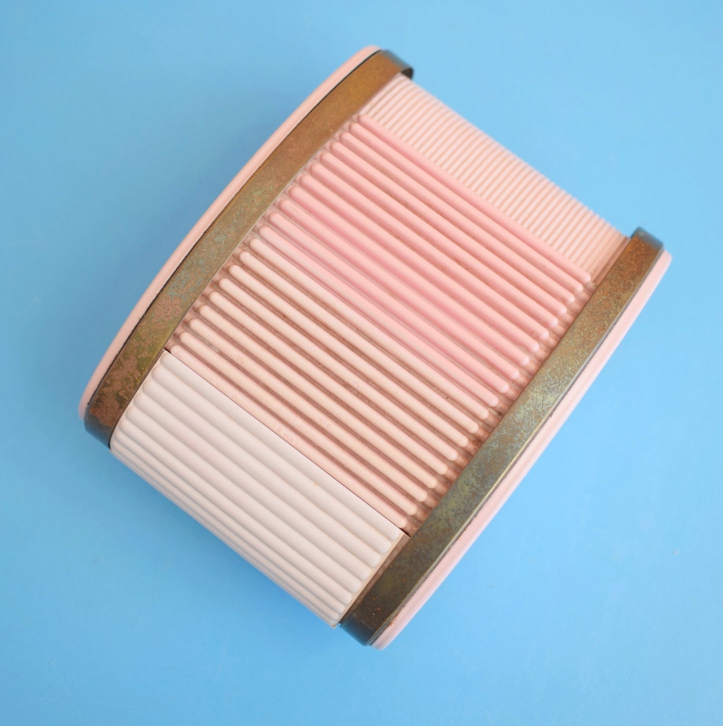 Vintage 1950s Westclox Alarm Clock - Tambour Front - Pink by Vintage