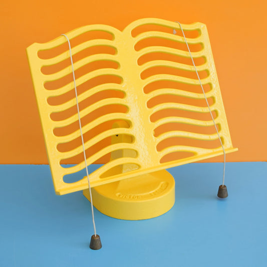 Vintage 1990s Recipe Book Stand - Victor - Yellow by Pineapple Retro