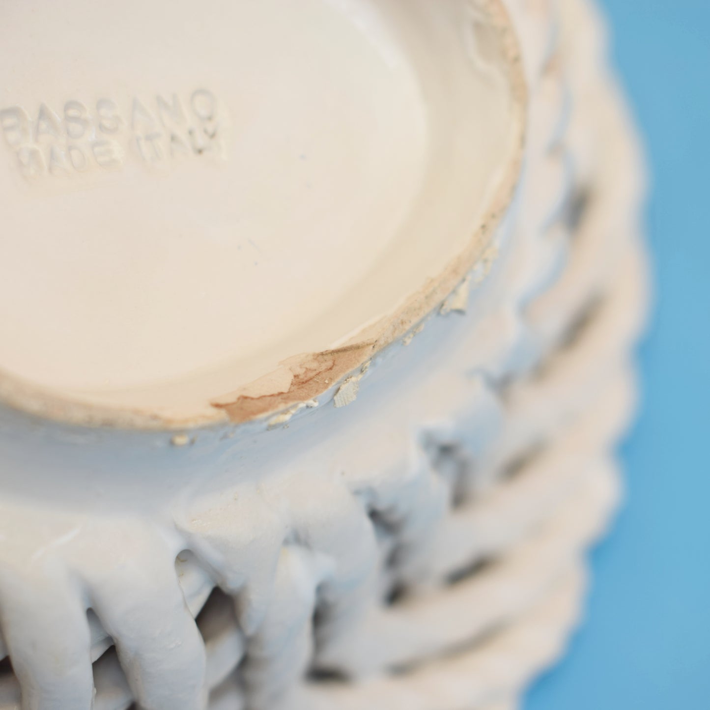 Vintage 1960s China Basket Of Fruit / Cherries - Bassano