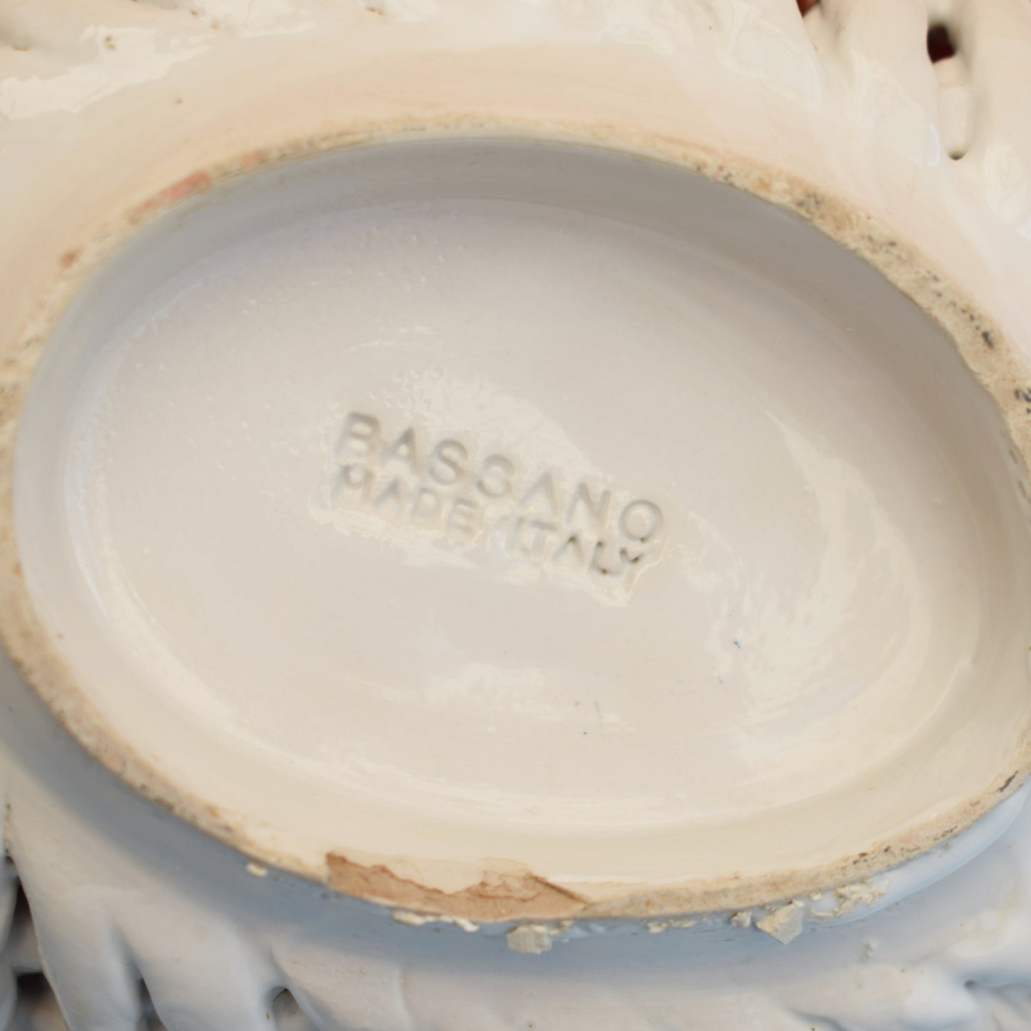 Vintage 1960s China Basket Of Fruit / Cherries - Bassano