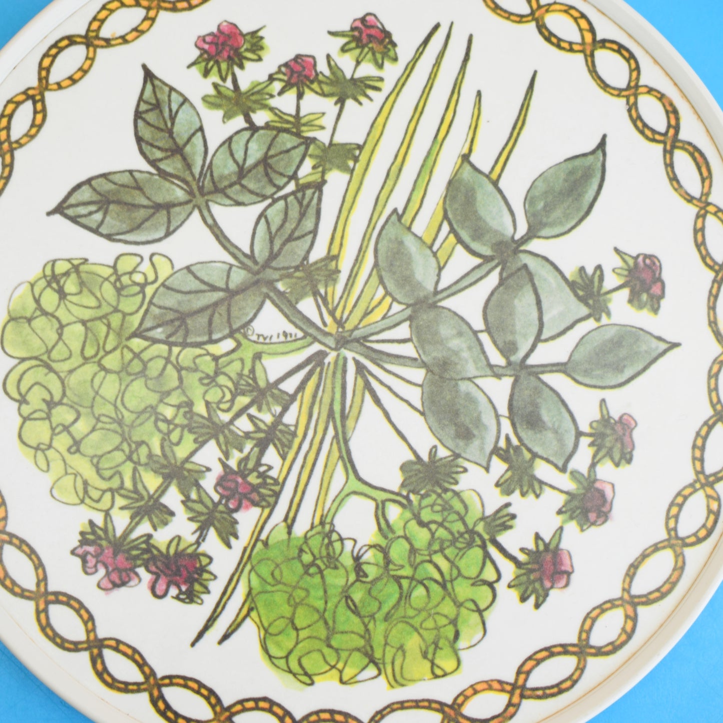 Vintage 1960s Taunton Vale Trivet- Bouquet Garnis