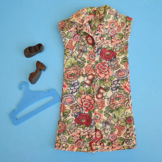 Vintage 1980s Sindy Free N Easy Floral Dress
