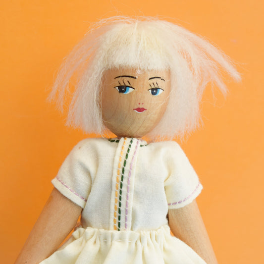 Vintage 1950s Wooden Polish Peg Dolly